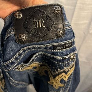 Miss Me jeans size 30 bling pockets boot cut JW530783